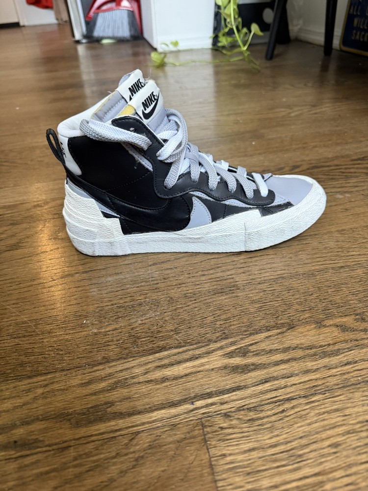 Nike Sacai Blazer Mid Black Grey Sz 7.5