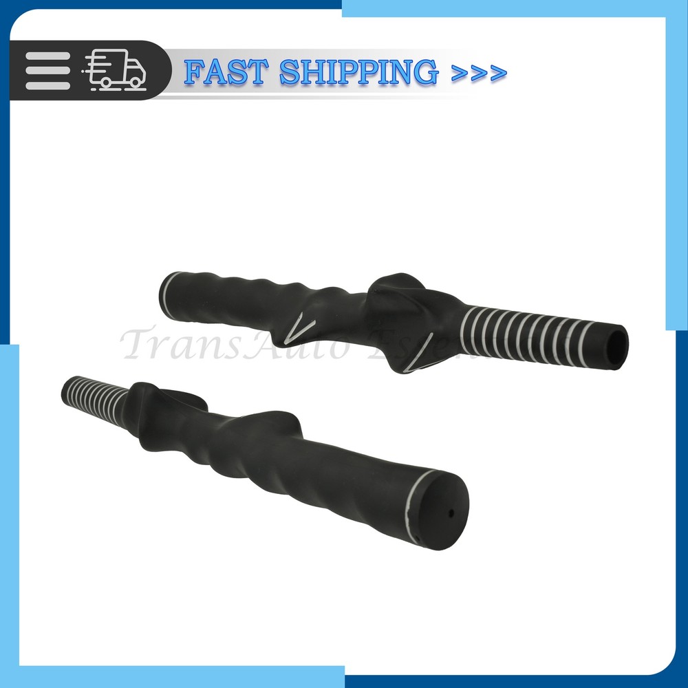 2PC Right-Hand Standard Golf Swing Training Grip Teaching Aid Warm Up Trainer