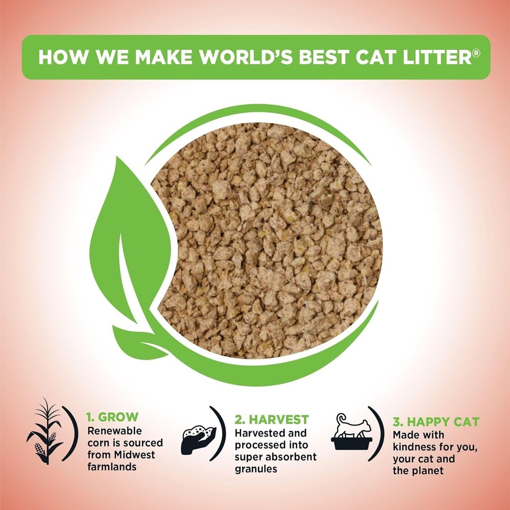Multiple Cat Unscented, 32-Pounds - Natural Ingredients, Quick Clumping, Flus...