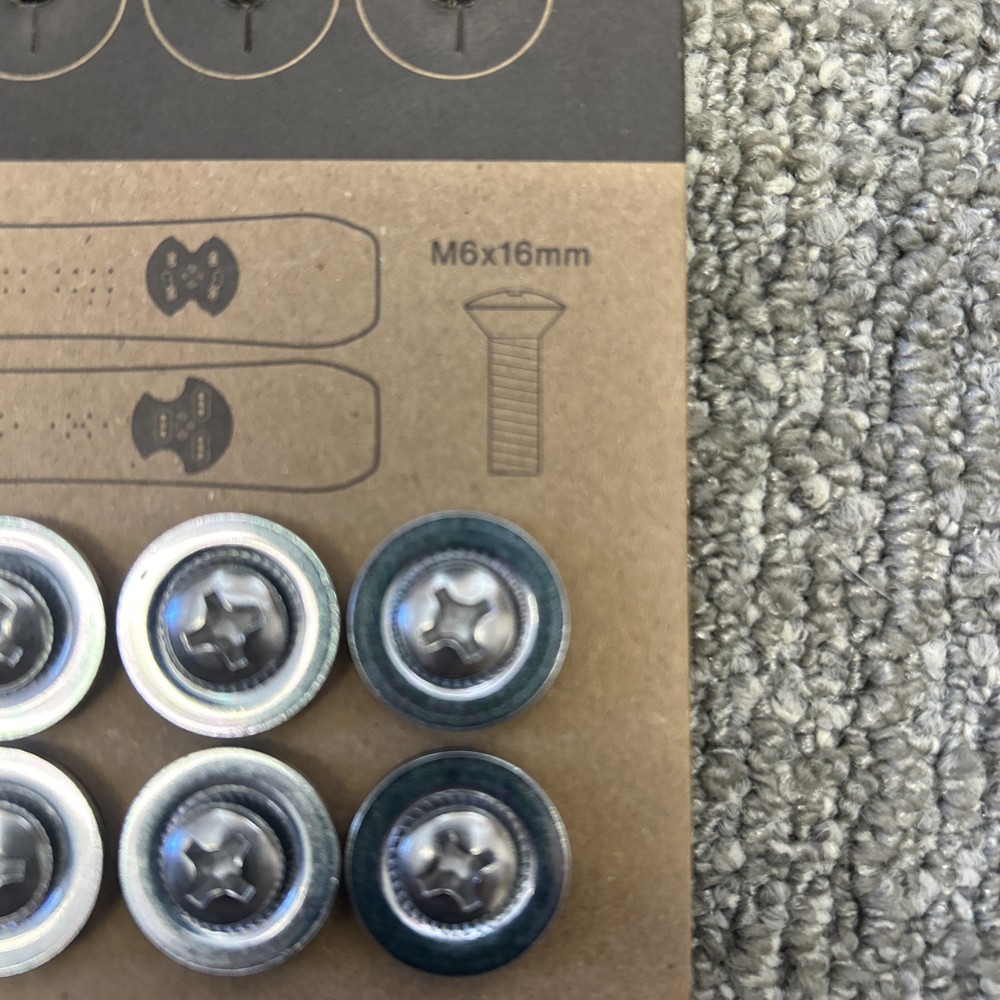 Burton Disc Binding Hardware Bolts And Washers Silver M6 x 16mm