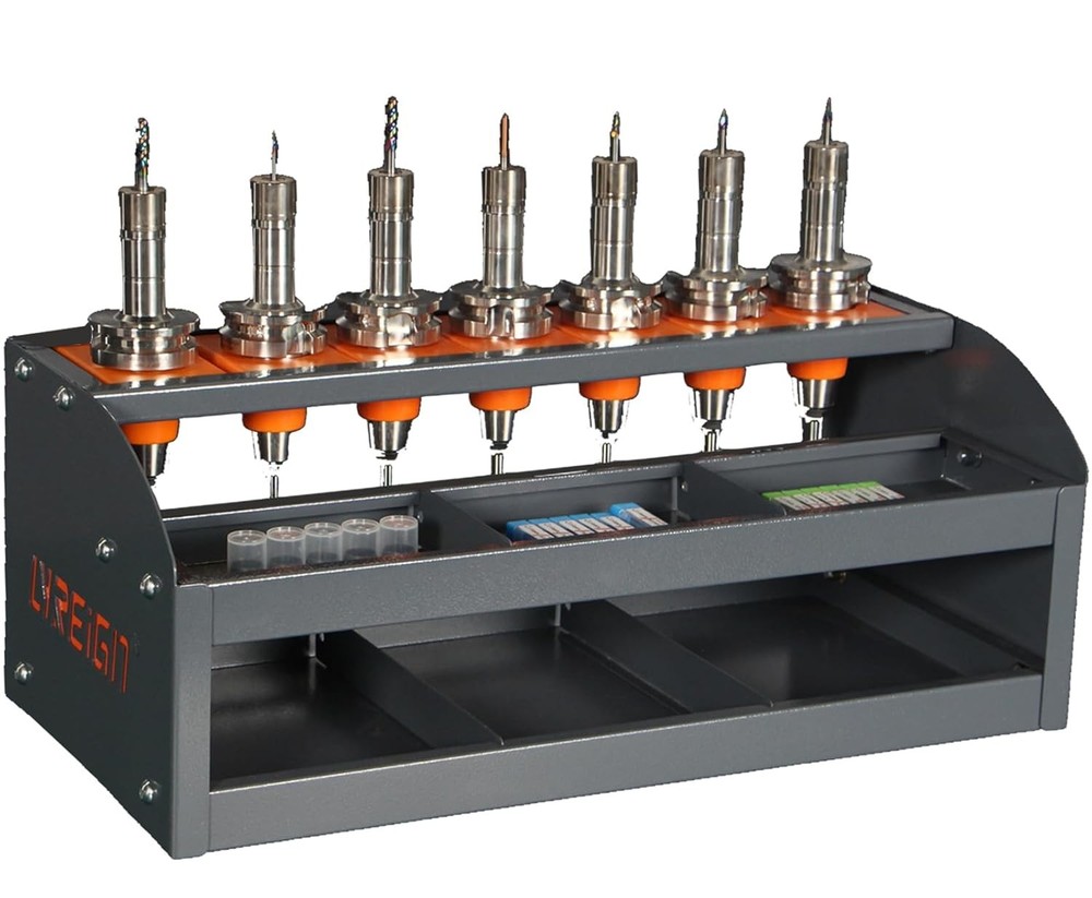 CAT 40 CNC Tool Organizer， 40 Taper Tool Folder on Desktop Randomly Placed， CNC