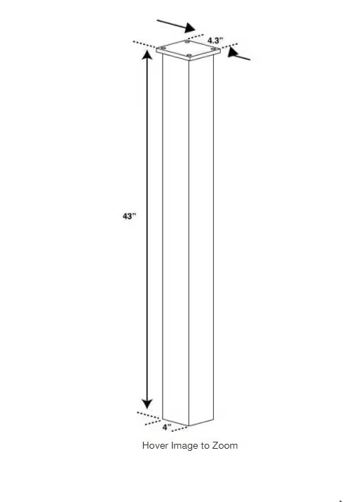 Mail Boss Galvanized Steel In-Ground Mailbox Post in Black