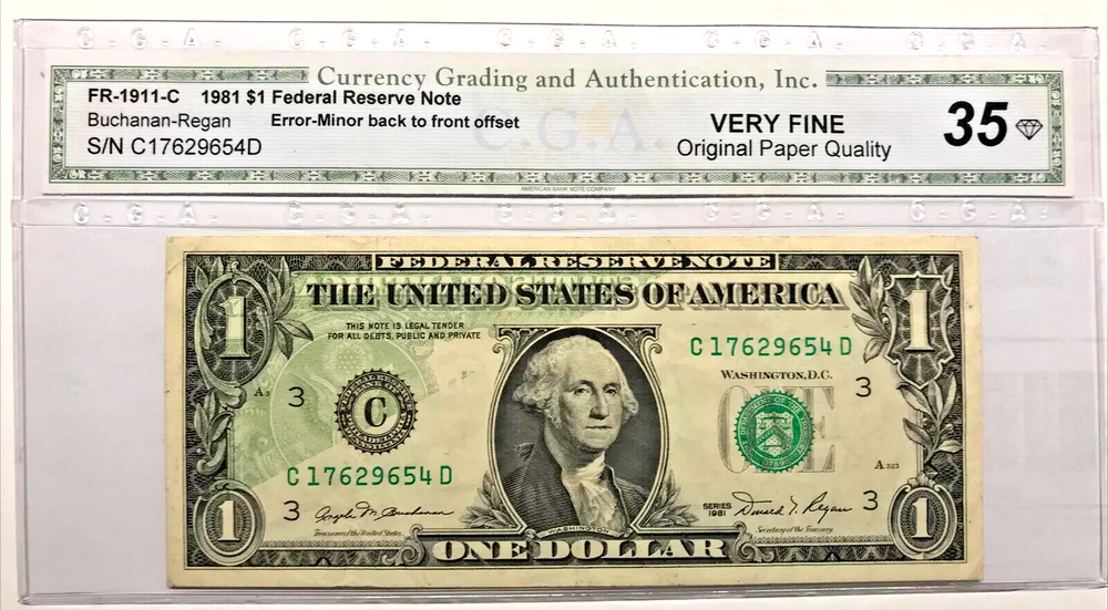 1981 1$ TRIANGLE OFFSET ERROR 9654D