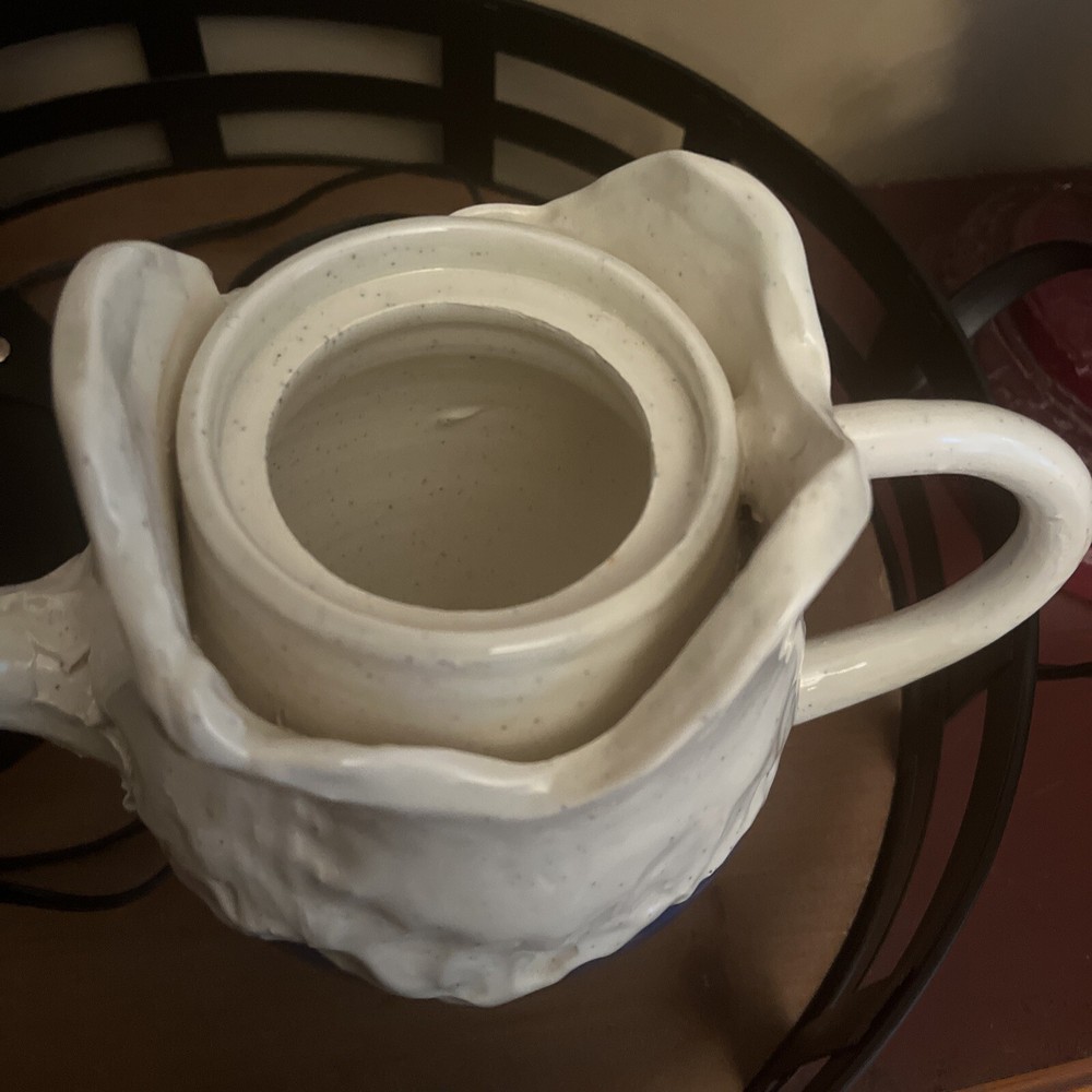 Ben Waters 2002 Double Pitcher Blue & White Pottery