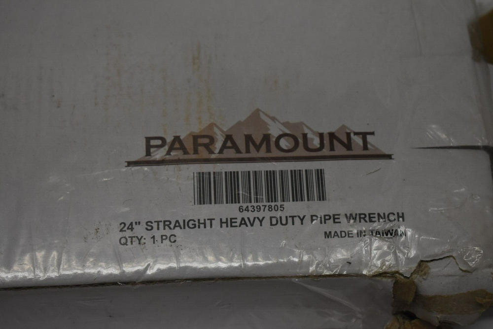Paramount Tools 24" Straight Heavy Duty Pipe Wrench PAR-PWP-24 3" Pipe Capacity