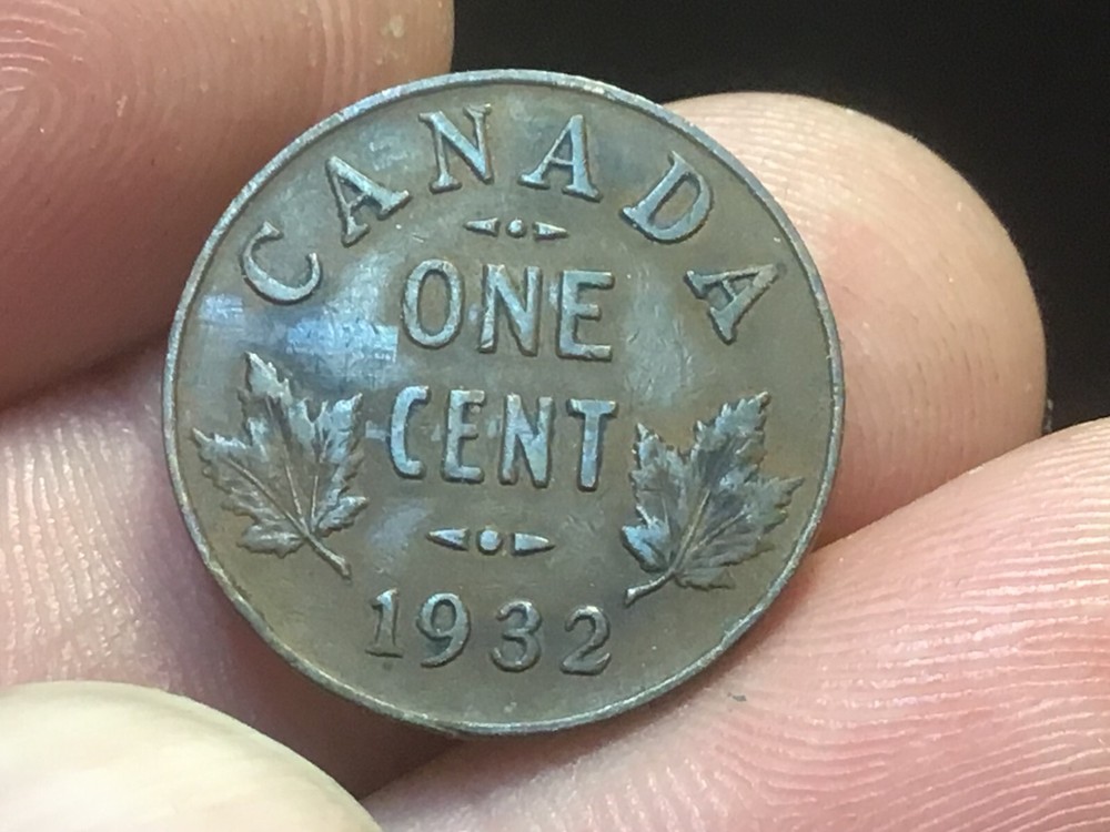 1932 Canada Cent, Canadian Penny, 1 Cent