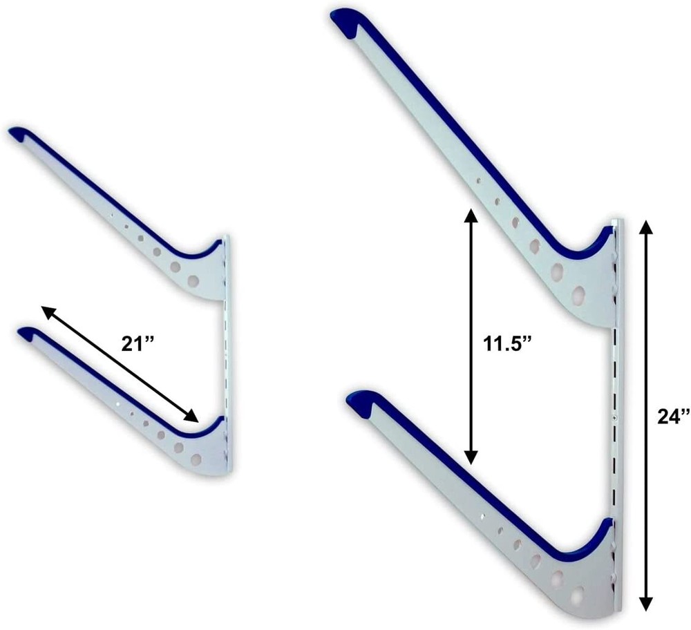 StoreYourBoard 2 SUP Garage Wall Storage Rack, Adjustable Metal Paddleboard Rack