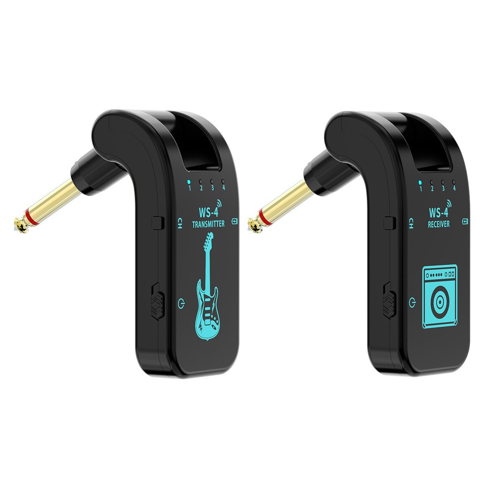 2.4GHz Wireless Guitar System Transmitter Receiver Rechargeable LED Display 40m*