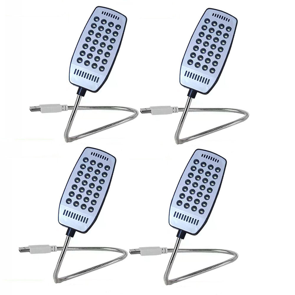 4Pcs Bright Flexible Mini 28LED USB Light Computer Lamp Laptop PC Desk Reading