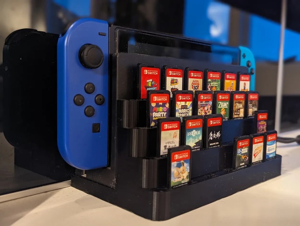 Cartridge display stand for Nintendo Switch dock