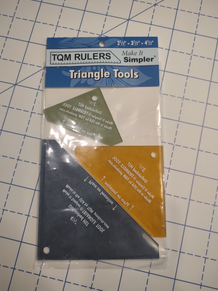 TQM Rulers Triangle Tools- 2.5", 3.5", 4.5"