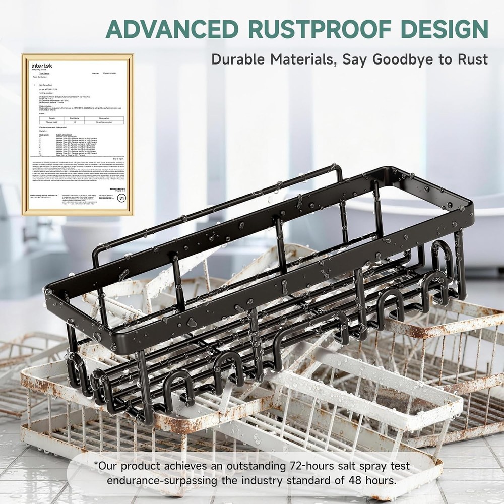 Waterproof Shower Caddy 6-Pack - Effortless Installation & Storage