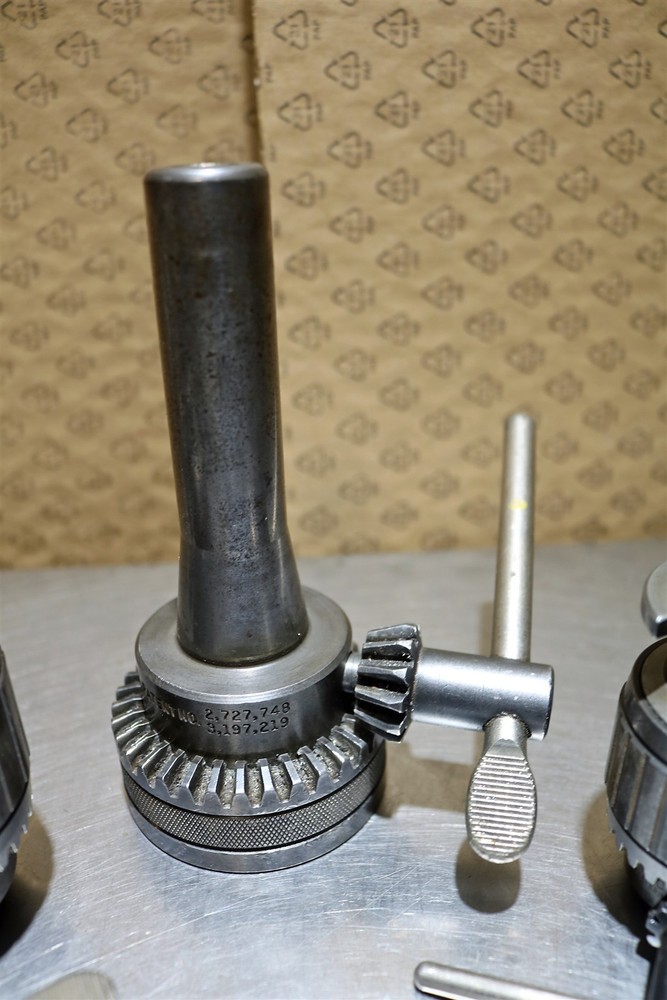 Bridgeport R8 Master Quick Change Tool Master & 2 Holders W/ Jacobs Chucks-E2897