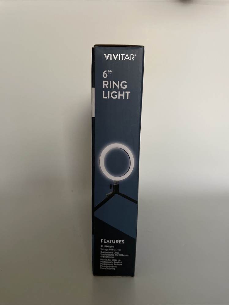 LED Ring Light: Vivitar 6" inch- USB- Vlogging Kit