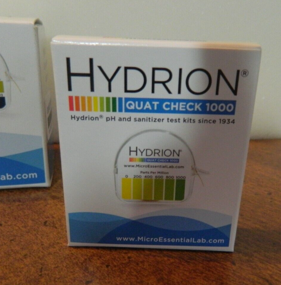 Hydrion Test Papers for Quaternary Ammonium checking - MUST READ DESCRIPTION
