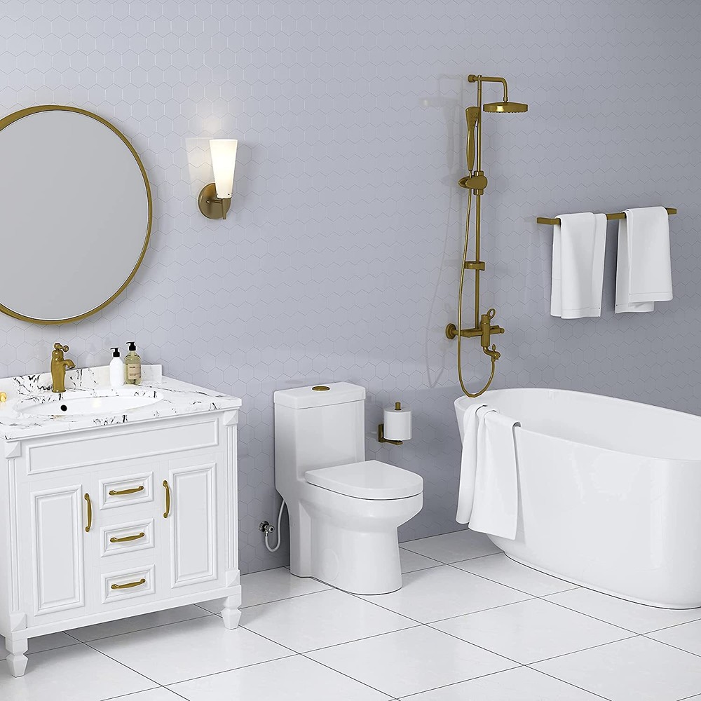 HOROW 48MM Gold Flush Button Dual Flushing Toilet Replacement Button Durable