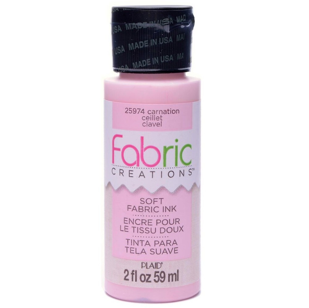 Plaid Fabric Creations Soft Fabric Ink 2oz.-Carnation - 3 Pack