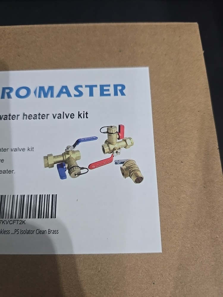 HYDRO MASTER Tankless Water Heater Service Valve Kit with Pressure Relief Valve