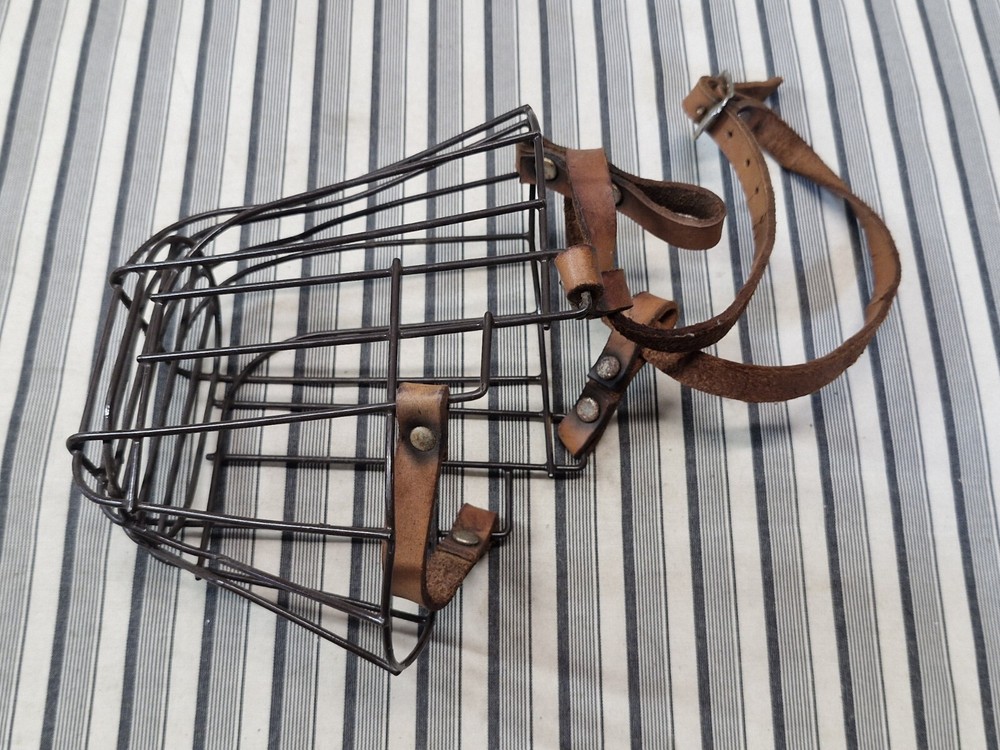 Vintage Dog Muzzle / Training Mask Cage