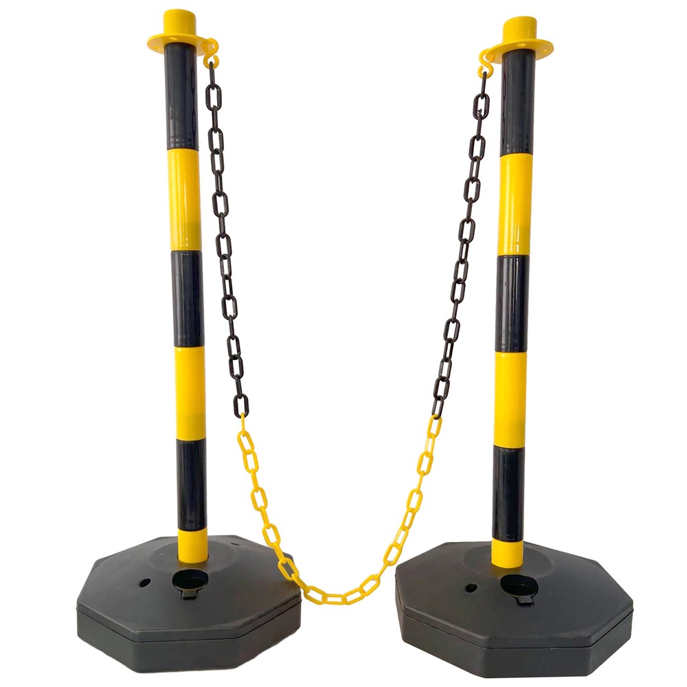 4pcs Traffic Delineator Post Cones with Fillable Base, Safety Cones Barriers