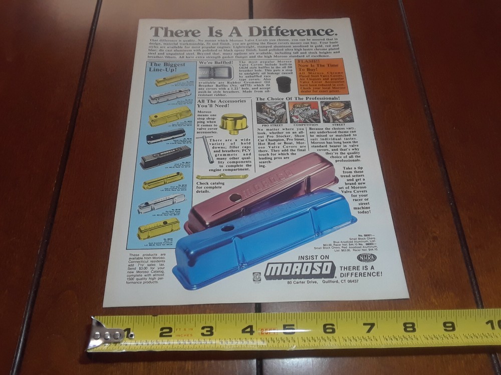 MOROSO VALVE COVER ORIGINAL 1987 AD