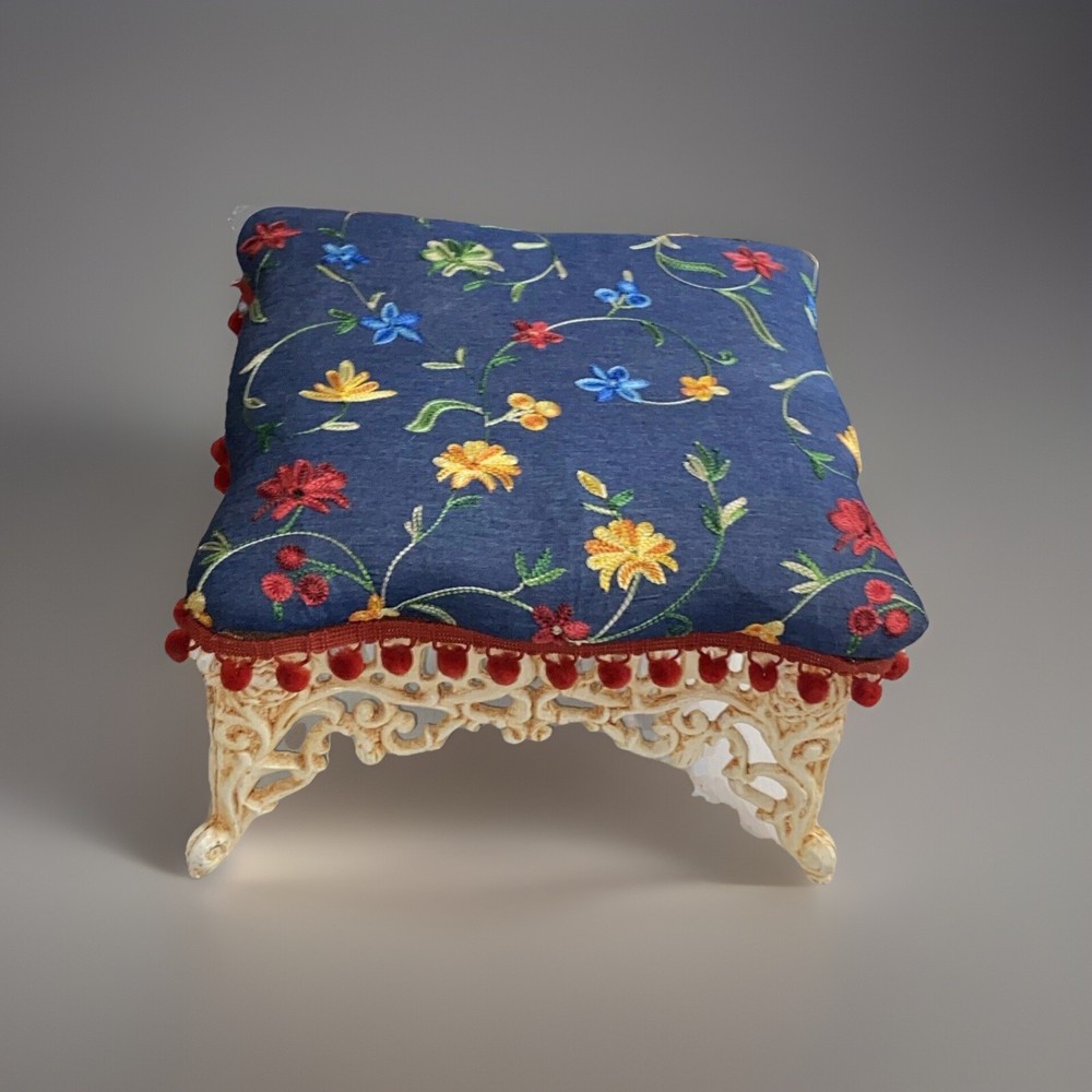 Vintage Victorian Style Square Cast Iron Foot Stool Rest