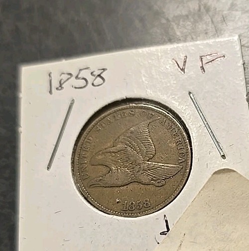 1858 Flying Eagle Cent VF