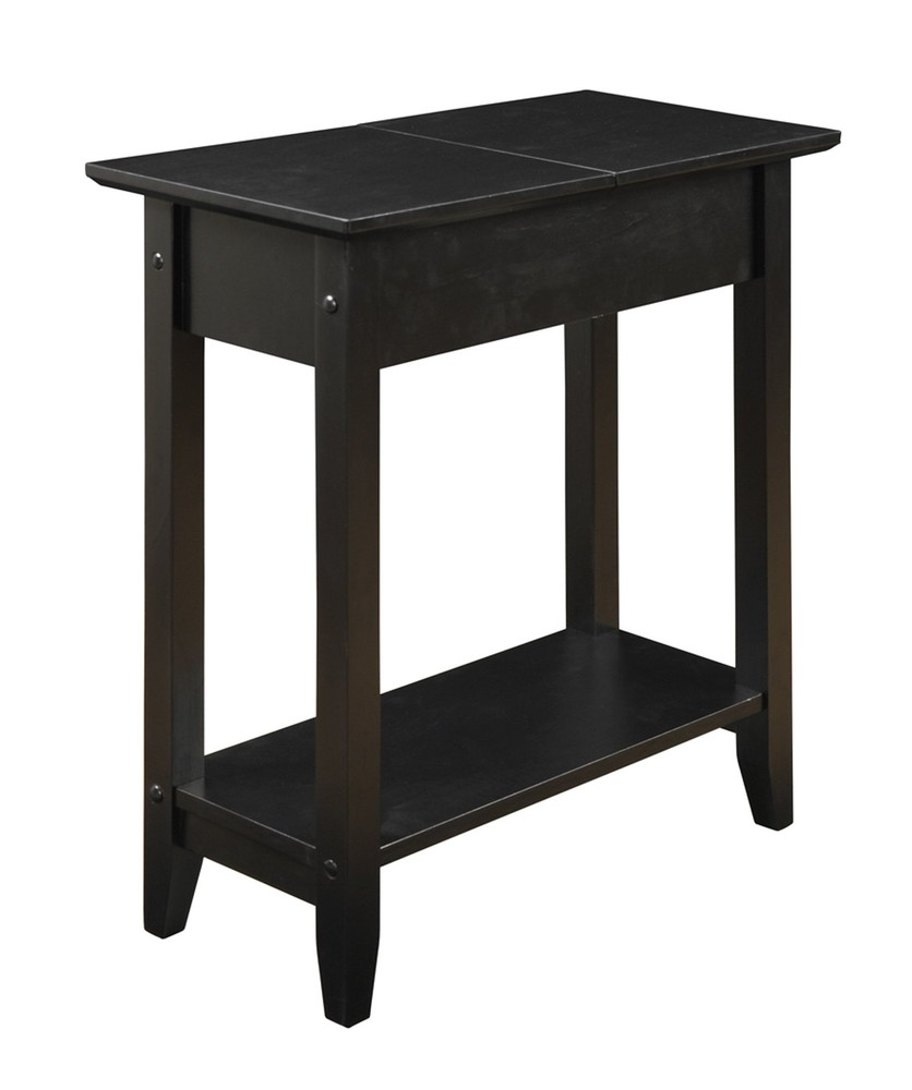 Pemberly Row Flip Top End Table - Black