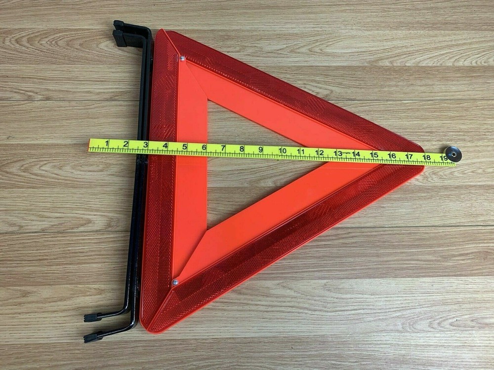 Emergency Warning Triangle Reflective Safety Kit Red Case Car Roadside Hazard