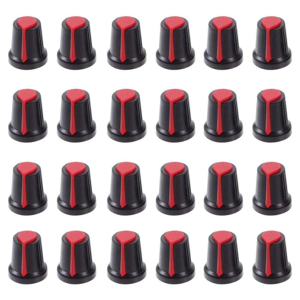 50 Pcs Volume Tone Control Knobs Caps Aluminum Alloy Audio Potentiometer