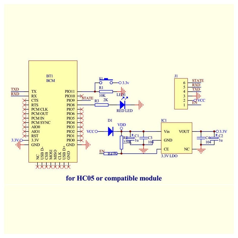 hiBCTR 2 Pack HC-05 Serial Data Communication Component - EDR 2.0 Logic Node,...