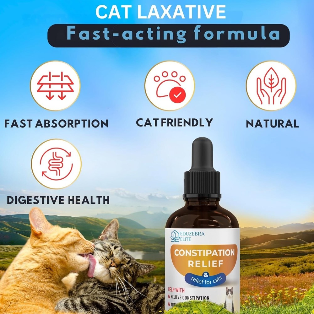 EDUZEBRA Cat Constipation Relief, Constipation Relief for Cat, Cat Laxative C...