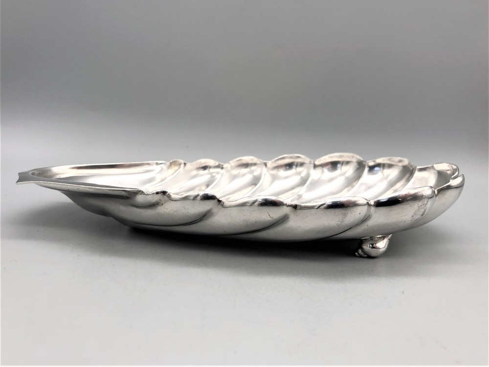 LARGE VICTORIAN STERLING SILVER SHELL DISH, JACKSON & DEERE, LONDON, 1887