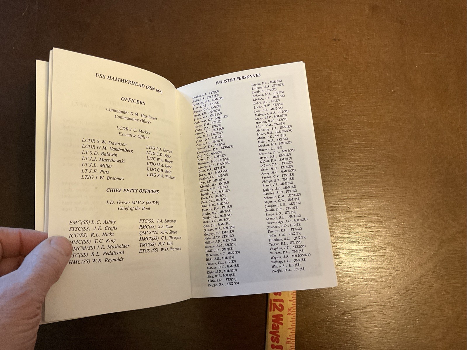 Inactivation Ceremony USS HAMMERHEAD SSN 663 Handout Pamphlet Vintage