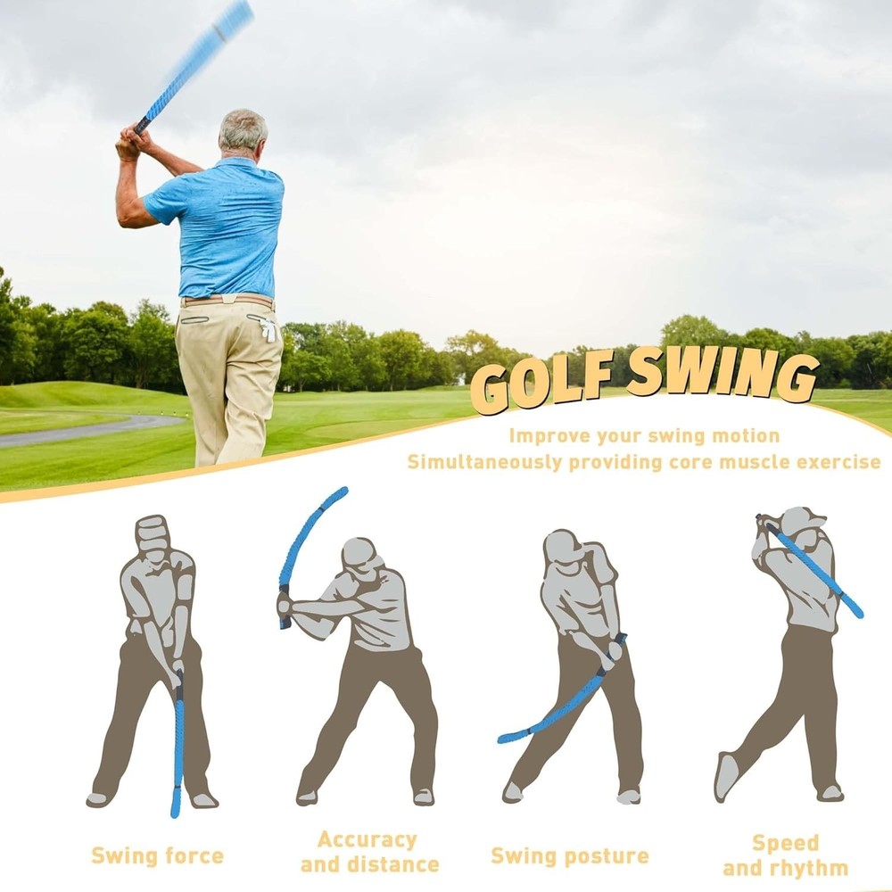 Golf Swing Training Rope for Strength and Control