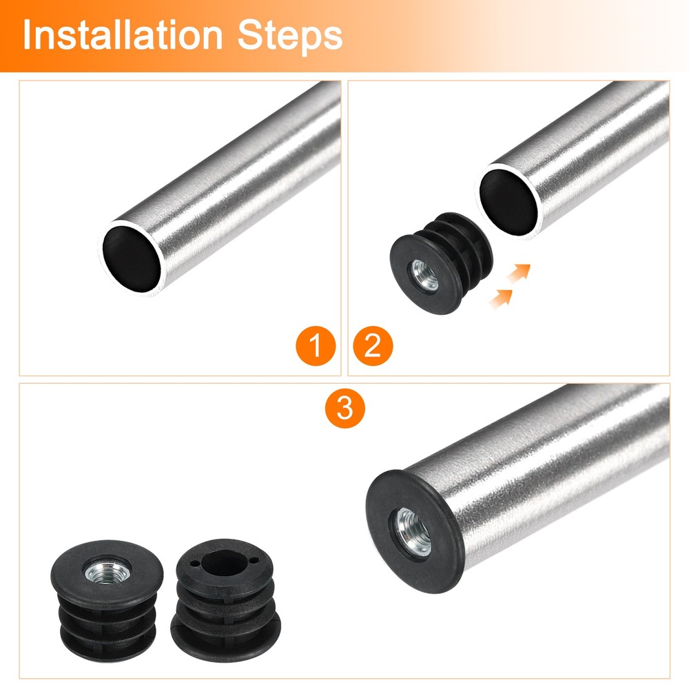 10Pcs Caster Insert with Thread, 25mm/0.98" M8 Thread