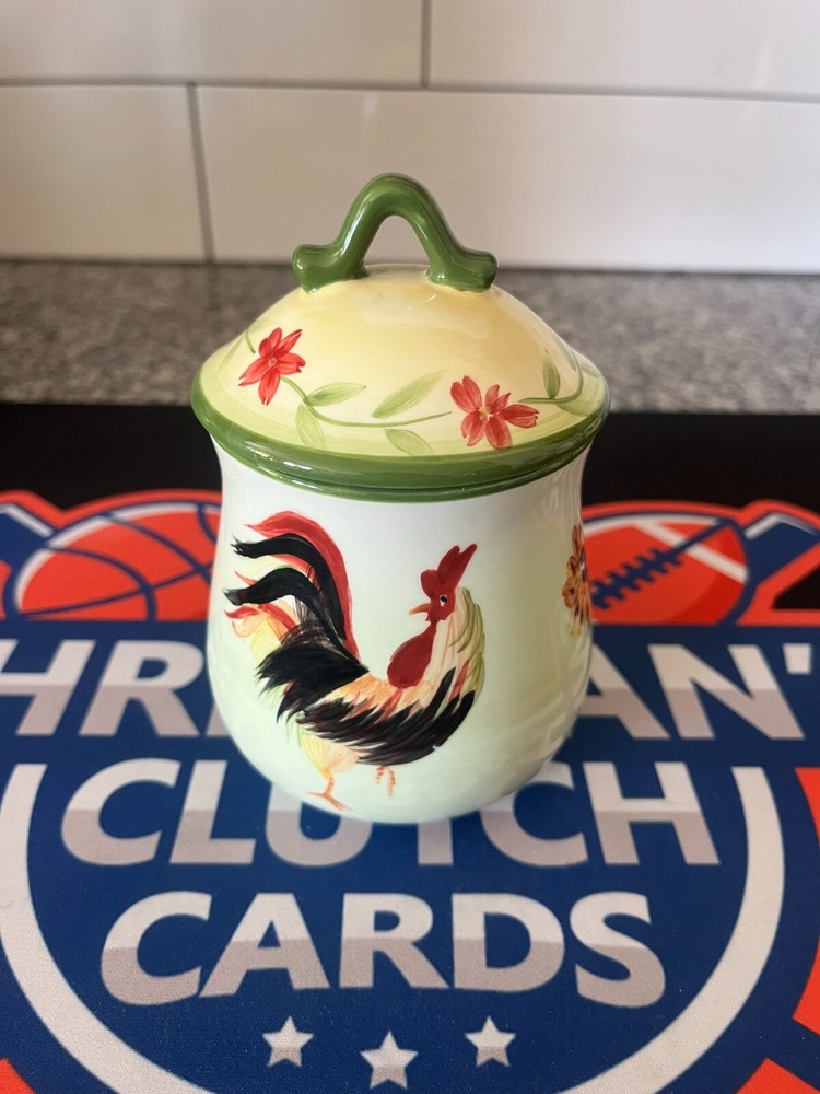 Pfaltzgraff Daybreak Rooster Ceramic Sugar Canister