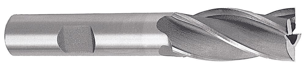 1/2 x 1/2" Shank 4F HSS Single End Mill