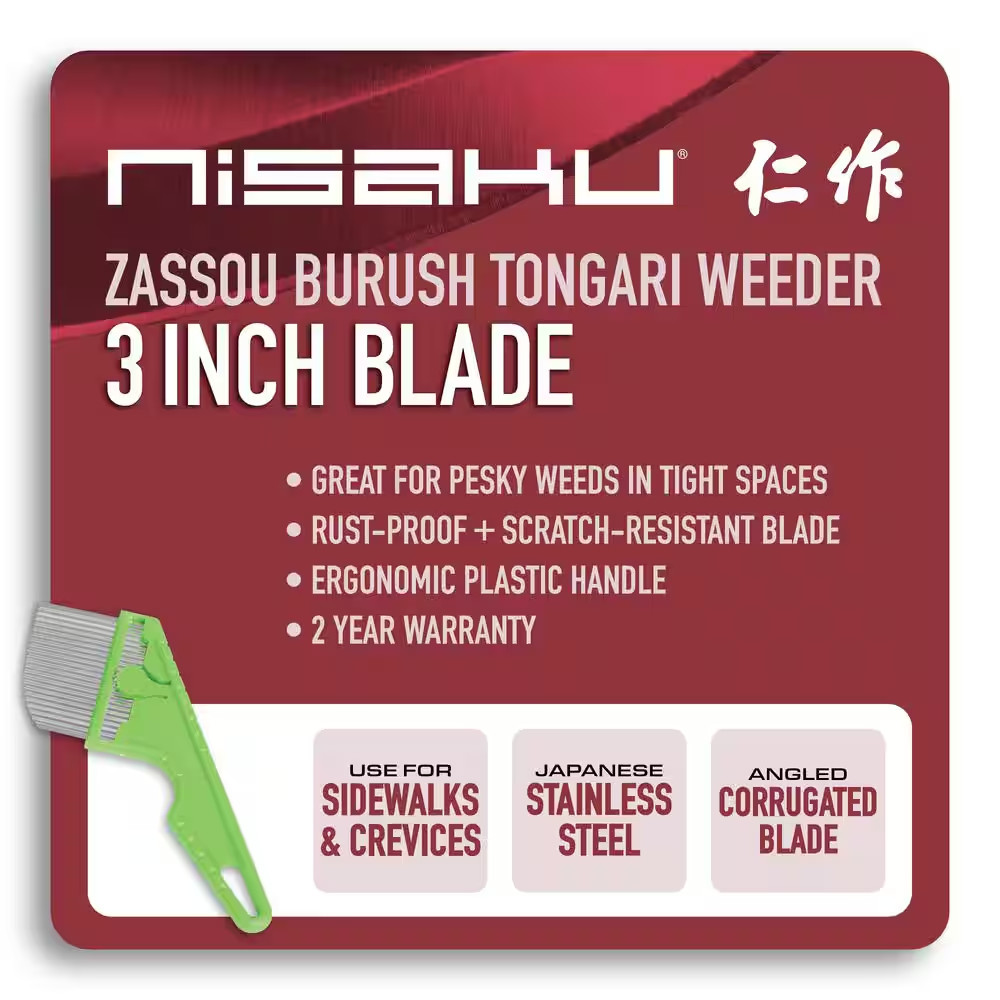 3 In. Blade Stainless Steel Angled Weeder