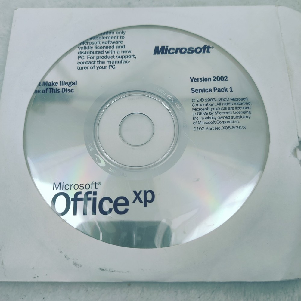Microsoft Office XP Version 2002 5 programs w/ Key