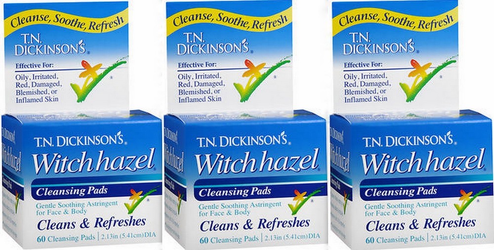 TN Dickinson's Witch Hazel Pads 60 pads ( 3 pack ) /