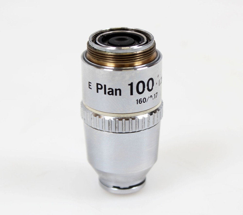 Nikon E Plan 100 RMS 1.25 Oil Microscope Objective Lens 160/0.17