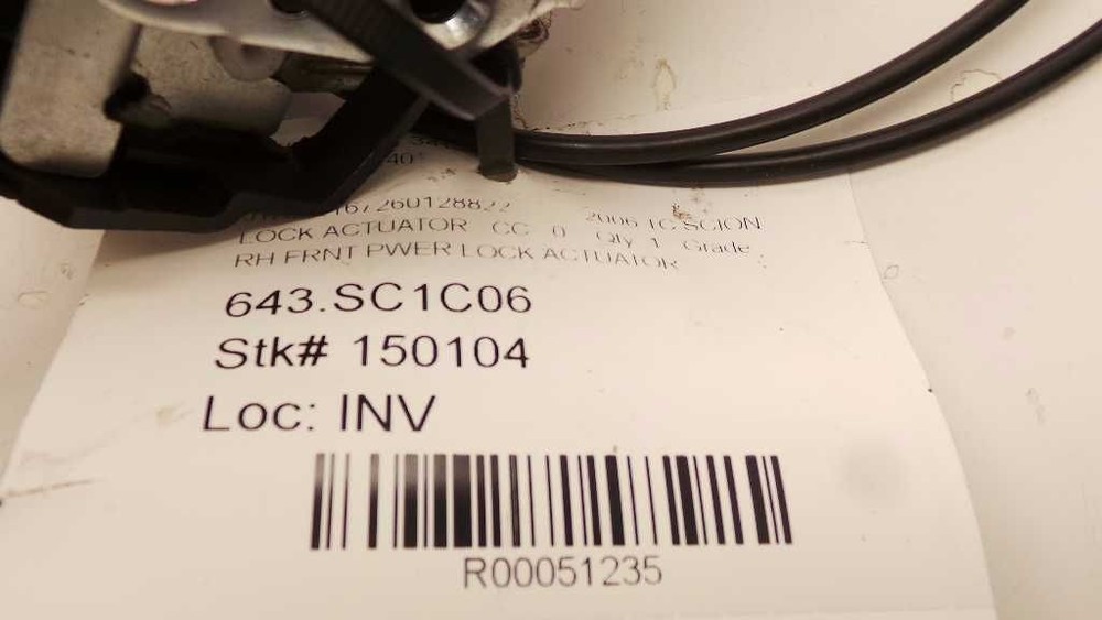 2006 SCION TC PASSENGER SIDE FRONT DOOR LOCK ACTUATOR ASSEMBLY