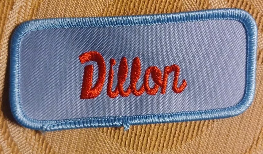 'DILLON' Uniform Name Tags Embroidered Cloth PATCH. Brand New!