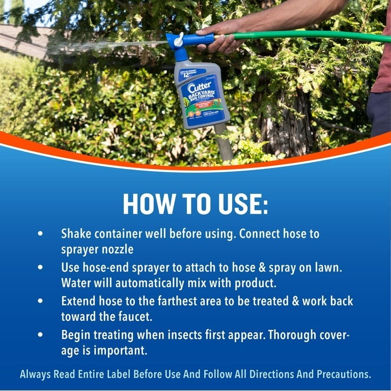 Cutter Backyard Bug Control Spray Concentrate 32 fl oz Kills Mosquitoes Fleas