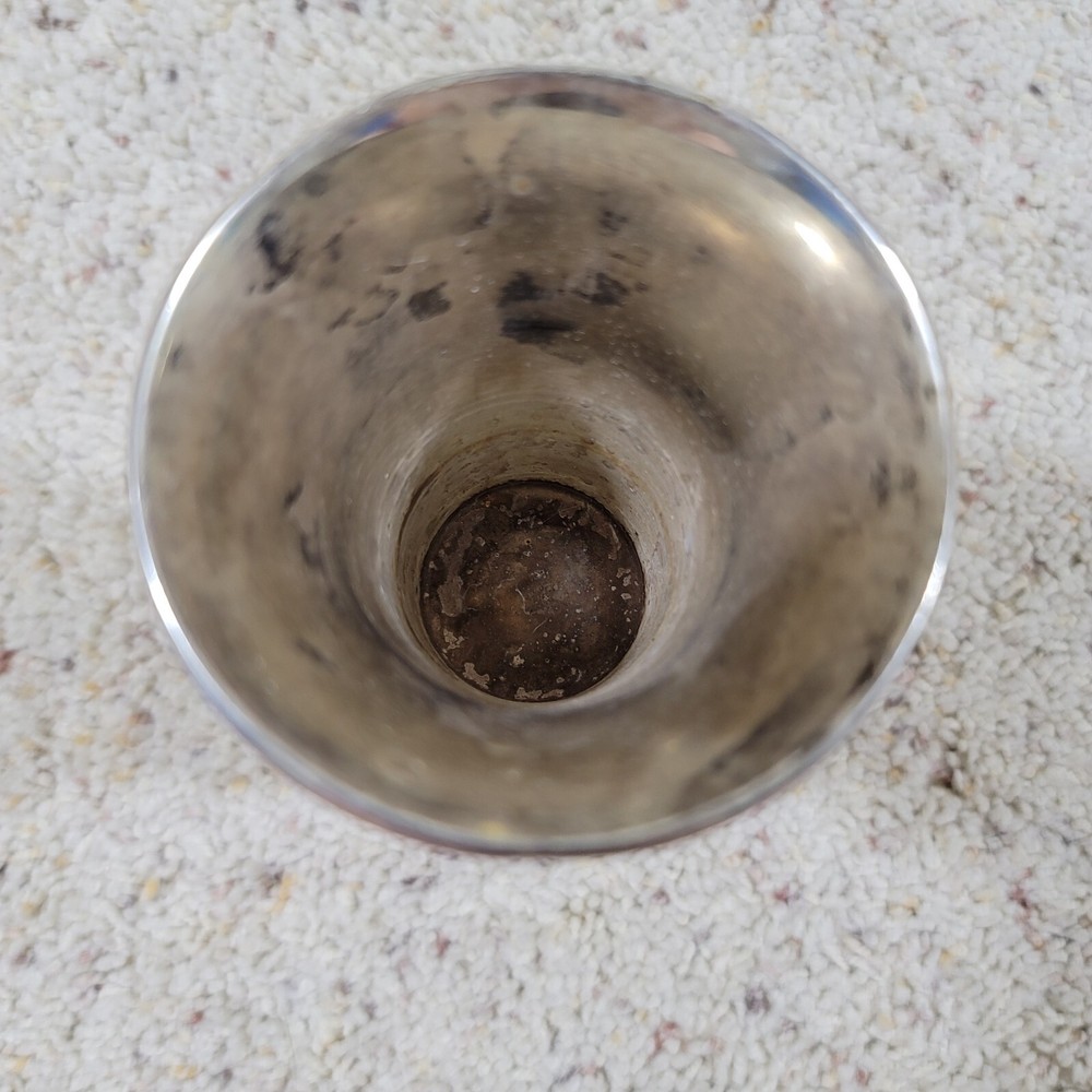 Vintage Antique Kiddush Cup Silver Tone Plated