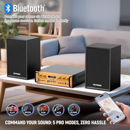 2.1 Channel Bluetooth Audio Amplifier, UHF Wireless Microphone System with