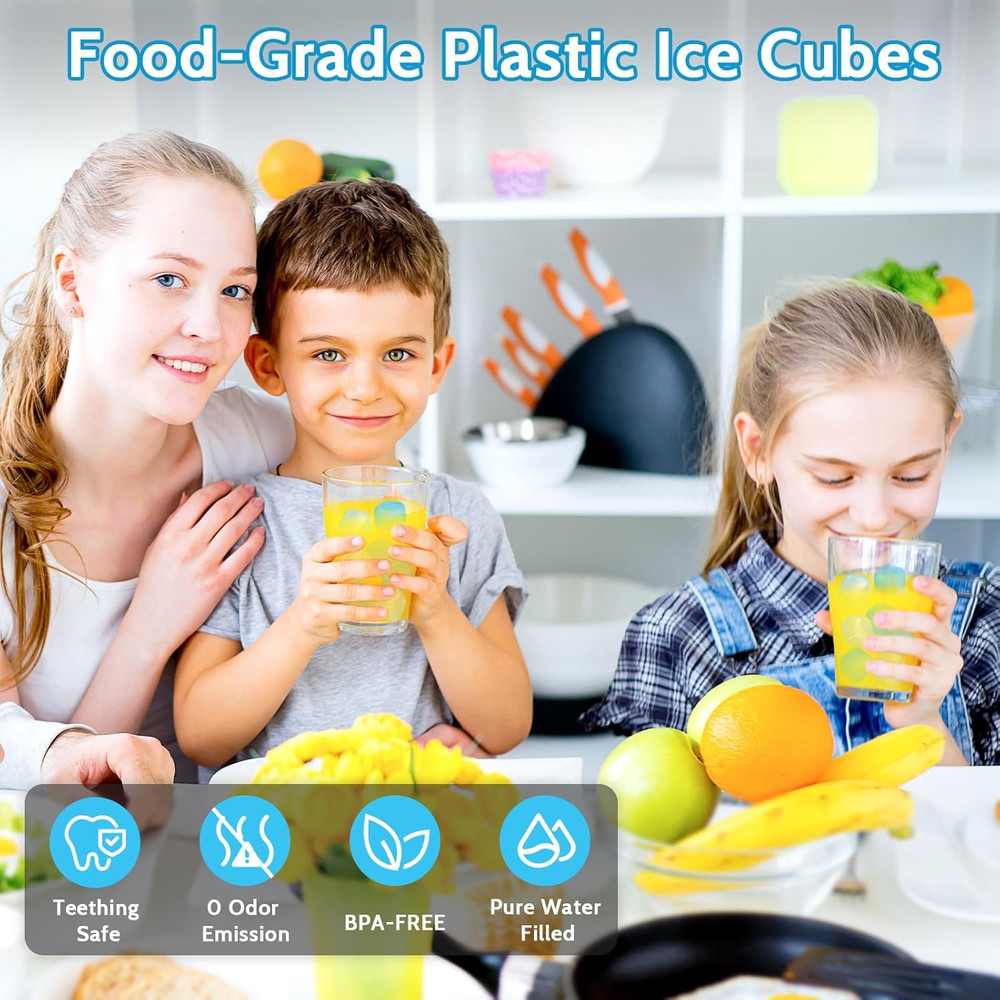 360 Pack Reusable Ice Cubes Refreezable Plastic Ice Cubes without Diluting Reusa