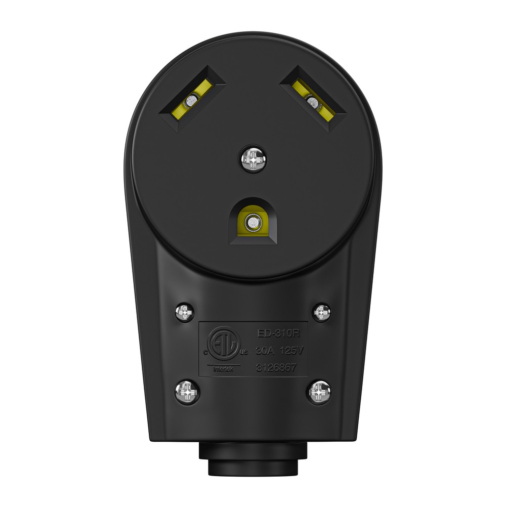 30 Amp RV Female Plug Replacement Receptacle Plug Ergonomic Grip Handle New