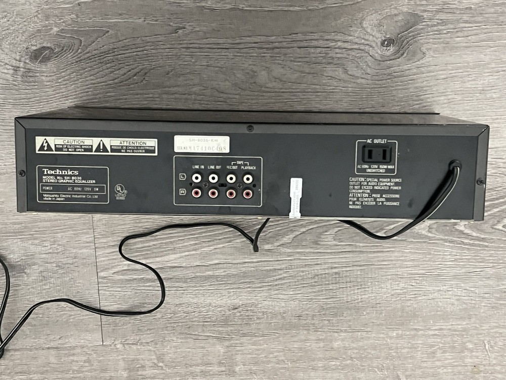 Technics SH-8036 Stereo Graphic Equalizer Vintage Stereo Component Tested Works